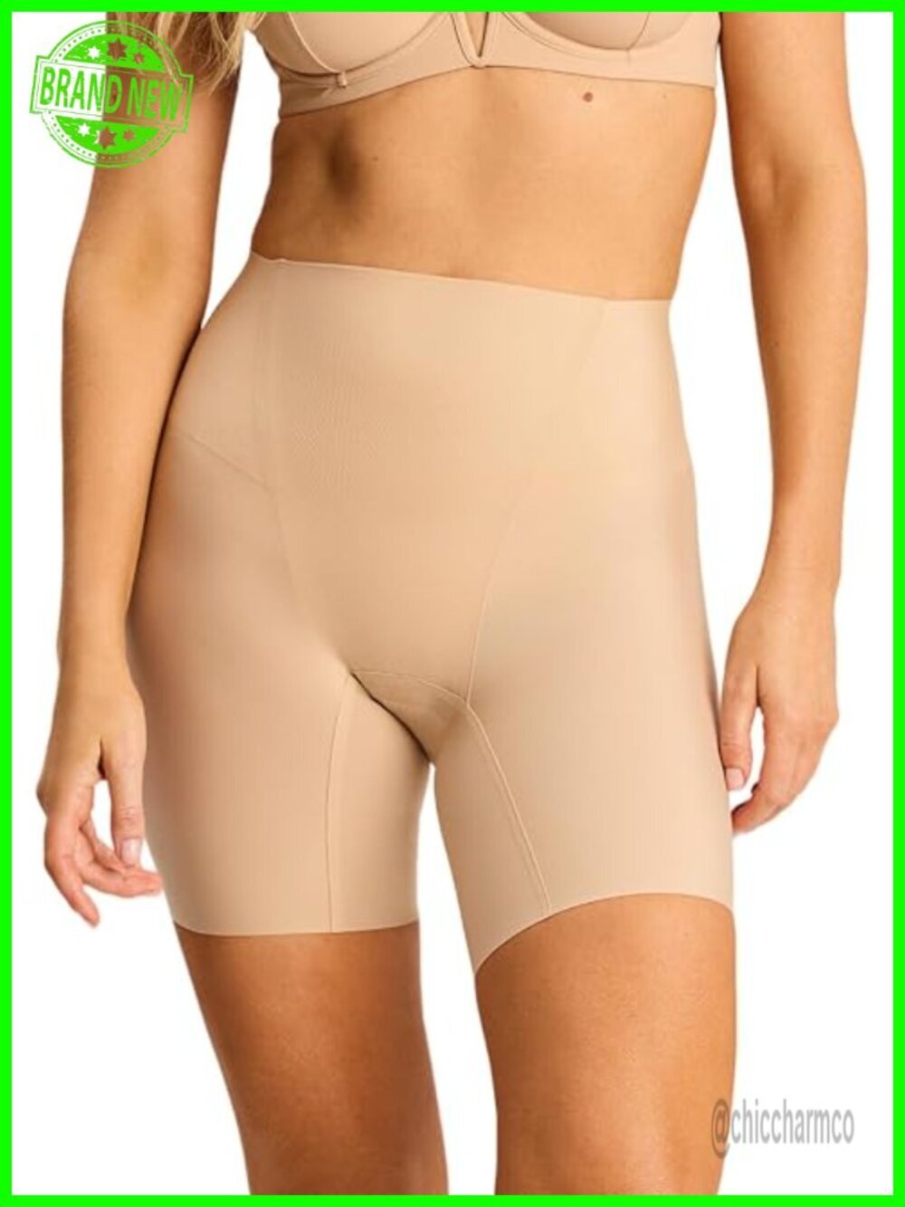 High-Waisted Shapewear Shorts with Targeted Compression Panels Seamless Control